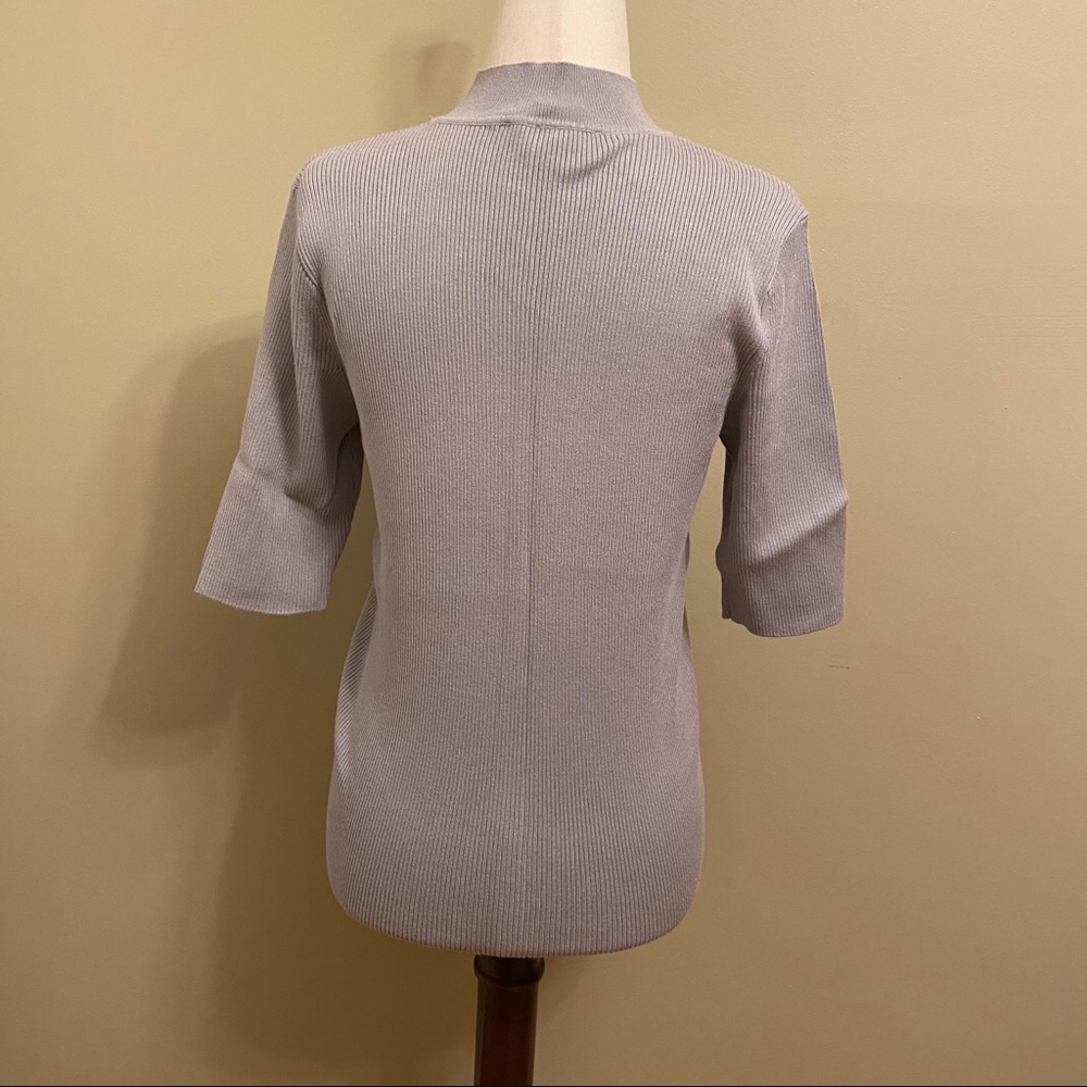 Antonio Melani Mock Neck Ribbed Sweater - Picture 4 of 6